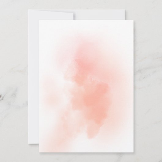 Pêche et Faire-part de mariage florale verte (Dos)