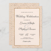 Pêche et Faire-part de mariage or (Devant / Derrière)