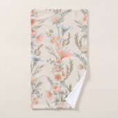 Pêche et Garland floral bleu Dusty (Serviette à main)