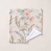 Pêche et Garland floral bleu Dusty (Gant de toilette)