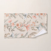 Pêche et Garland floral bleu Dusty (Serviette à main)