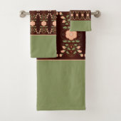 Pêche Et Vert Avec Brown Foncé (En situation)