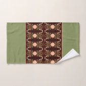 Pêche Et Vert Avec Brown Foncé (Serviette à main)