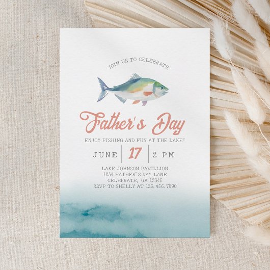Pêche fête des pères au lac Invitation