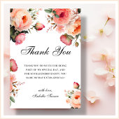 Pêche florale | Carte de remerciements d'anniversa