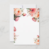 Pêche florale | Carte de remerciements d'anniversa (Dos)