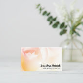 *~* Pêche Florale Rose Carte de visite Pastel Fleu (Debout devant)