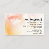 *~* Pêche Florale Rose Carte de visite Pastel Fleu (Dos)