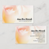 *~* Pêche Florale Rose Carte de visite Pastel Fleu (Devant / Derrière)