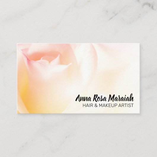 *~* Pêche Florale Rose Carte de visite Pastel Fleu (Devant)