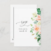 Pêche & Flore blanche w Repas RSVP (Devant / Derrière)