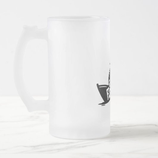 Pêche Gelée Verre Frosted Bière Mug (Gauche)