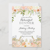 pêche hydrangée nuptiale invitation (Devant)