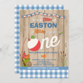 Pêche Invitation Anniversaire O-Fish-Ally Une Part (Devant / Derrière)