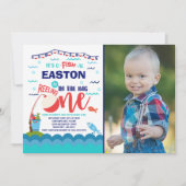 Pêche Invitation Anniversaire O-Fish-Ally Une Part (Devant)