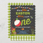 Pêche Invitation Anniversaire O-Fish-Ally Une Part (Devant / Derrière)