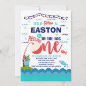 Pêche Invitation Anniversaire O-Fish-Ally Une Part (Devant)