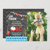Pêche Invitation Anniversaire Reeling Le grand (Devant / Derrière)