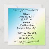 Pêche - invitation heureuse de fête des pères (Dos)