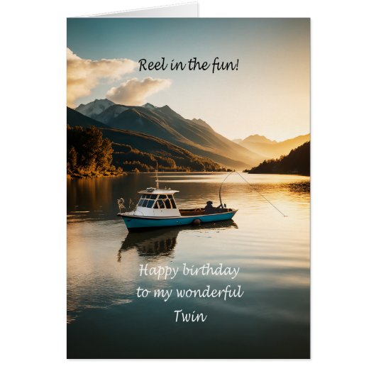 Pêche jumelle à bord d'un bateau Anniversaire (Devant)