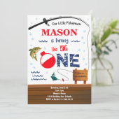 Pêche Le Gros 1 1er Anniversaire Invitation (Debout devant)