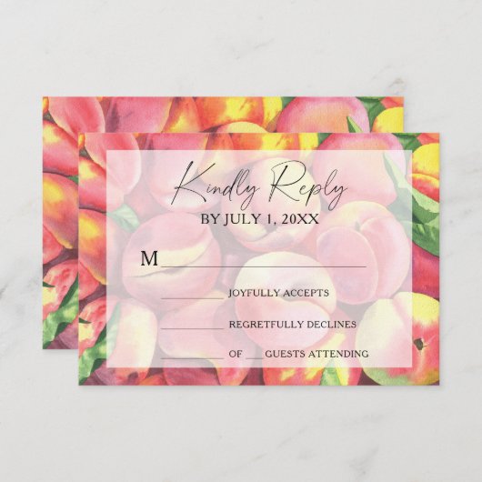 Pêche - Mariage carte RSVP (Devant / Derrière)