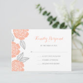 Pêche moderne et mariage Rose gris RSVP (Debout devant)