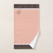 Pêche moderne, Pois blancs et noirs et feuille (Serviette à main)