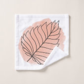 Pêche moderne, Pois blancs et noirs et feuille (Gant de toilette)