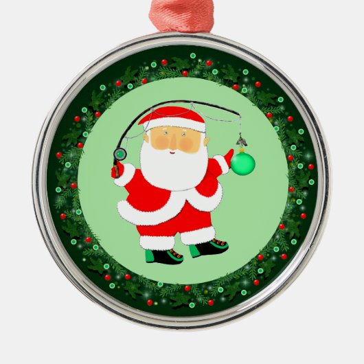 Pêche Noël collection ornement en céramique (Devant)