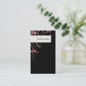 Pêche noire feuillue élégante de carte de visite (Debout devant)