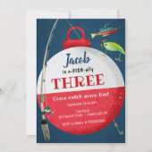 Pêche O-FISH-ally Invitation d'anniversaire (Devant)