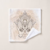 Pêche & Or Boho Fleur de Lotus Beauté (Gant de toilette)