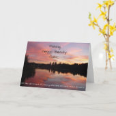 "Pêche...Paix, Beauté... Carte d'anniversaire Calm (Fleur jaune)