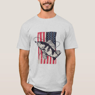 Pêche patriotique américaine 4 juillet T-shirt