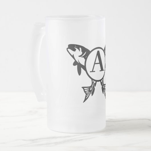 Pêche personnalisée Mug givrée (Devant gauche)