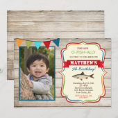Pêche Photo Invitations Anniversaire (Devant / Derrière)