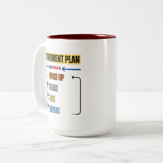 Pêche - Plan de retraite 2024 Mug (Devant gauche)