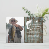 Pêche Retraite Photo Invitation (Debout devant)