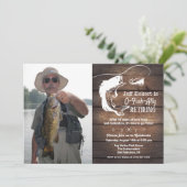 Pêche Retraite Photo Invitation (Debout devant)