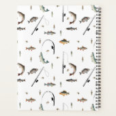 Pêche Rod & Reel Poisson Thème Pêcheur Monogramme (Dos)