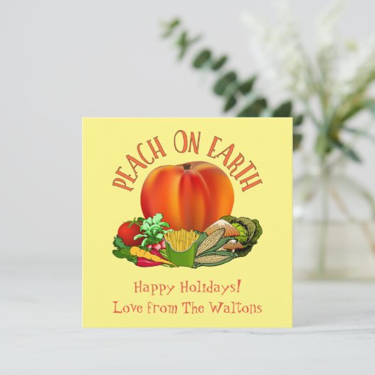 Pêche sur Terre Carte de Noël drôle avec un jeu de (Debout devant)