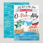 Pêche terminée 2e anniversaire Invitation O-Fish-A (Devant / Derrière)