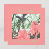 Pêche tropicale Jardin Mariage Invitation (Devant / Derrière)
