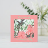 Pêche tropicale Jardin Mariage Invitation (Debout devant)