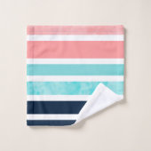 Pêche Turquoise Indigo Blancs (Gant de toilette)