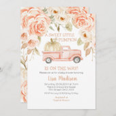 Pêche verte Camion Baby shower Fille Invitation (Devant / Derrière)