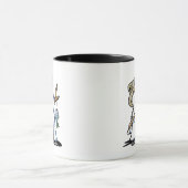 Pêche Westie Chien Mug (Centre)