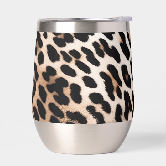 Pêcher Crème noire Leopard animal (Gauche)