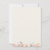 Pêcher Fleurs d'ivoire Beige Carte de remerciement (Dos)